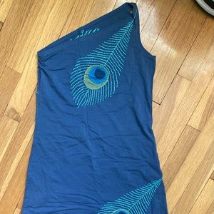 Synergy Organics One Shoulder Mini Dress, Size L